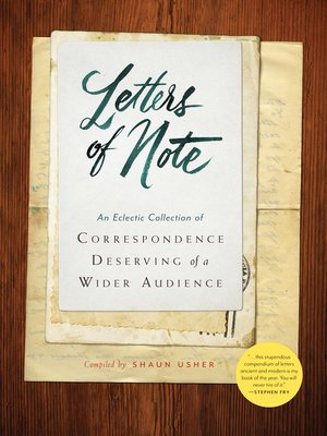 cover image of Letters of Note